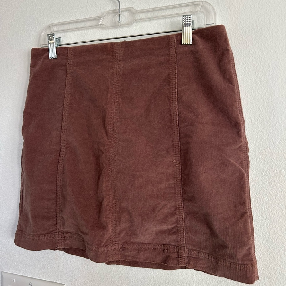Free People Chocolate Mini Skirt